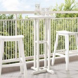 Masă de bar Alb 55 x 55 x 107 cm HDPE