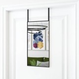 Cumpara ieftin Oglindă pentru ușă, negru, 30x60 cm, sticlă și aluminiu