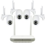 PNI House WiFi800 NVR wireless video surveillance kit and 4 outdoor PNI IP840 cameras, 8MP, 4K, IP65