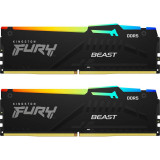 Memorie FURY Beast RGB 32GB DDR5 5200MHz CL36 Dual Channel Kit, Kingston