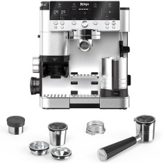 Espressor semi-automat 3in1 Ninja Luxe Caf&eacute; Premier ES601EU, 1650W, Cold Brew, rasnita incorporata cu 25 trepte de macinare, Barista Assist, cantar in