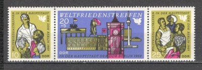 D.D.R.1969 Reuniunea mondiala ptr. pace Berlin-streif SD.264 foto