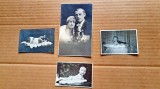 G584-Grup 4 Foto veche Familie cu copil Atelier HAJER KAPLITZ perioada interbelica probabil 1920-1930.