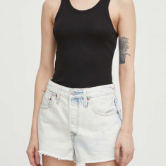 Levi's pantaloni scurti jeans femei, neted, high waist