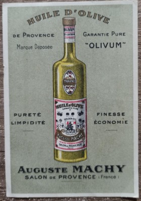 Huile d&amp;#039;olive de Provence// reclama interbelica litografiata foto