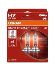 Set 2 buc Bec H7 NIGHT BREAKER SILVER Osram +100% 12V 55W