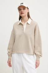 Abercrombie &amp; Fitch bluza femei, culoarea bej, neted, KI152-5113