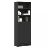 VidaXL Dulap &icirc;nalt cu LED negru 69x32,5x200 cm lemn prelucrat