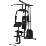 HOMCOM statie fitness pentru antrenament acasa, negru | Aosom Romania