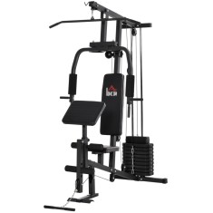 HOMCOM statie fitness pentru antrenament acasa, negru | Aosom Romania