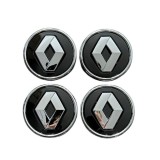 Set 4 capace jante aliaj Renault 57 mm , Negru Chrome
