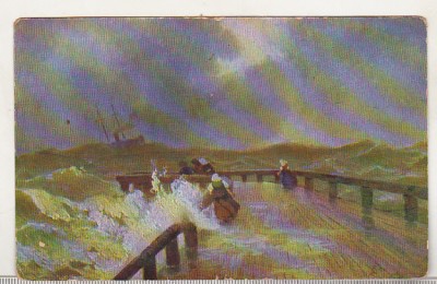 bnk cp Felicitare - uzata - 1927 foto