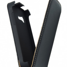 Husa flip Slim neagra pentru Samsung Galaxy Pocket S5300