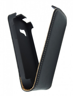 Husa flip Slim neagra pentru Samsung Galaxy Pocket S5300 foto