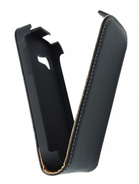 Husa flip Slim neagra pentru Samsung Galaxy Pocket S5300