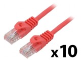 Cablu patch U/UTP 5e CCA PVC roșu 3m 26AWG, Lanberg