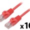 Cablu patch U/UTP 5e CCA PVC roșu 3m 26AWG