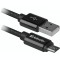 Cablu Date si Incarcare USB la MicroUSB Defender USB08-03T, 1 m, 2.1A, Negru