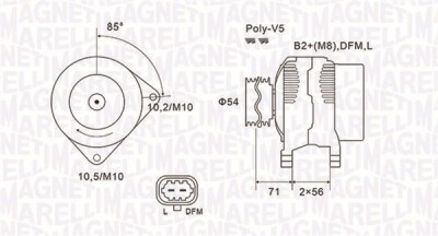 MAGNETI MARELLI 063731960010 Generator / Alternator foto