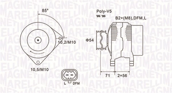 MAGNETI MARELLI 063731960010 Generator / Alternator