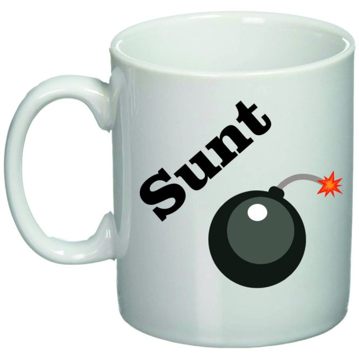 Cana alba personalizata &quot;Sunt bomba&quot;, INOVATIX&reg;. 330ml