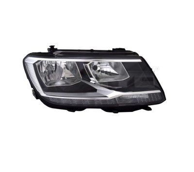 Far Volkswagen Tiguan, 05.2016-12.2020, model: Allspace, montare fata, dreapta, cu lumini de zi tip LED; H7+H7+LED+PY21W; electric; cu motor; halogen foto
