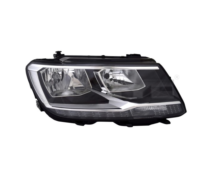 Far Volkswagen Tiguan, 05.2016-12.2020, model: Allspace, montare fata, dreapta, cu lumini de zi tip LED; H7+H7+LED+PY21W; electric; cu motor; halogen