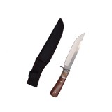 Cutit Vanatoare Tactic IdeallStore&reg;, Maro, 31cm, Otel, Lemn, Durabil, Teaca Inclusa