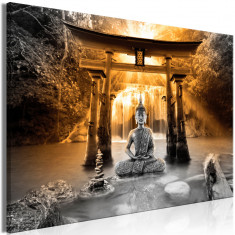 Tablou canvas - Zambetul lui Buddha - 90x60 cm foto