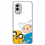 Husa compatibila cu Nokia X30 Silicon Gel Tpu Model Finn and Jake Tongues