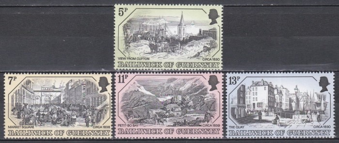 Guernsey 1978 - Gravuri &icirc;n cupru - Peisaje, MNH