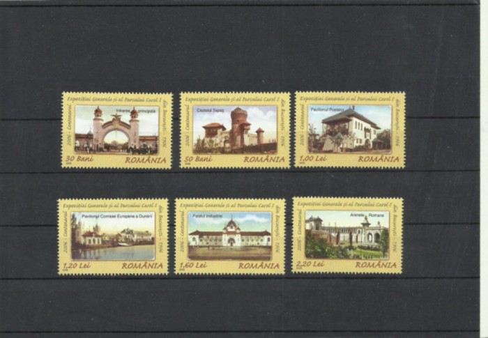 Romania MNH 2006 - Centenarul Expozitiei Generale Parcul Carol -LP 1724 serieX10