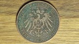 Africa de est Germana - raritate coloniala - 1 pesa 1890 - Wilhelm II - stare f buna, tiraj mic