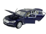 Macheta metal Limuzina BMW 760Li V12 XLG 1:24 albastru Sunete si Lumini