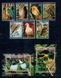 Guinea Ecuatoriala 1976 - Păsări din Europa, serie si colite neuzate
