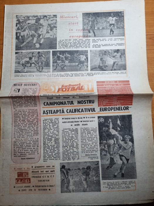 sportul 11 septembrie 1987-steaua, dinamo,craiova,victoria in cupele europene