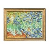Tablou celebru inramat pictat manual, Irisi la Saint-Remy, 45x35cm ulei pe panza reproducere Vincent van Gogh - Magistral