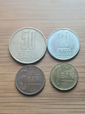 Set Monede 2005 -1 ban,5 bani,10,bani,50 bani foto