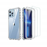 Husa pentru iPhone 13 Pro Max + 2x Folie - ESR Air Armor 360 - Clear, Transparent, Carcasa