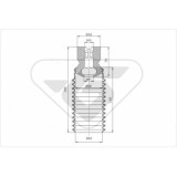 Set burduf protectie amortizor Hutchinson KP053, parte montare : Punte fata, Stanga/ Dreapta