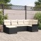 vidaXL Set de canapele pentru grădină cu pernă 6 pcs Negru Rattan poli 3354096