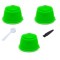 Set 3 Capsule cafea, reutilizabila, reincarcabila, compatibil Dolce Gusto, verde inchis, cu periuta si