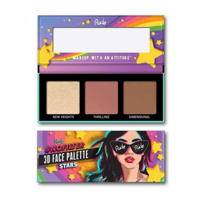 Paleta farduri pentru fata RUDE NoFilter 3D Face Palette Stars, 9.9g foto