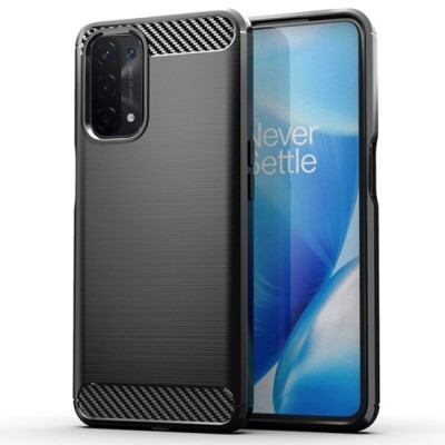 Husa pentru Oppo A54 5G / A74 5G / OnePlus Nord N200 5G - Techsuit Carbon Silicone - Black foto