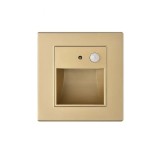 Spot led Scara cu senzor miscare si lumina, Auriu, 1W, 3000K