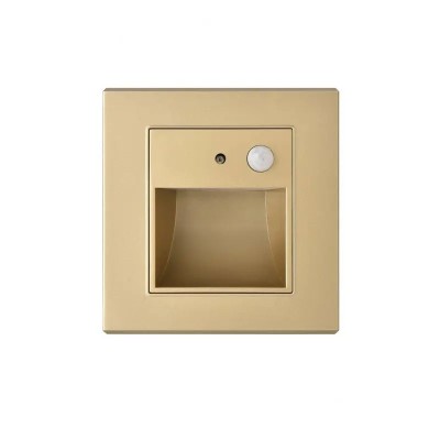 Spot led Scara cu senzor miscare si lumina, Auriu, 1W, 3000K foto