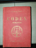 CODEX ROMANIAE - C. HAMANGIU, 1926