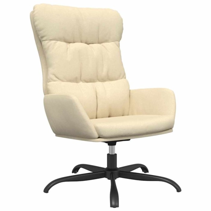 Scaun de relaxare, crem, material textil