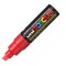 Marker UNI PC-8K Posca 8,0 mm varf tesit rosu fluorescent