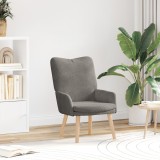VidaXL Fotoliu de relaxare, gri deschis, material raiat